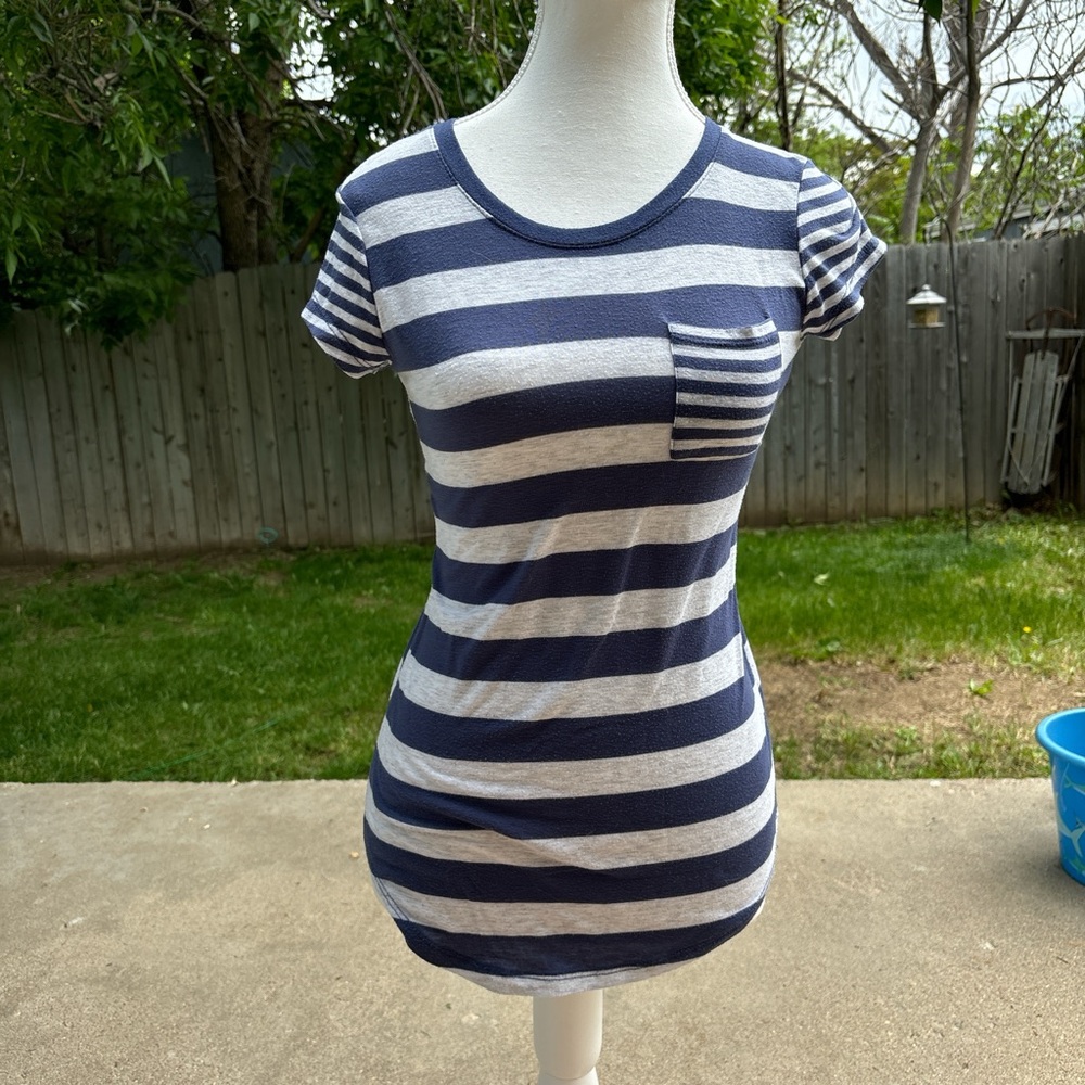 Poof New York Blue and White Tee
